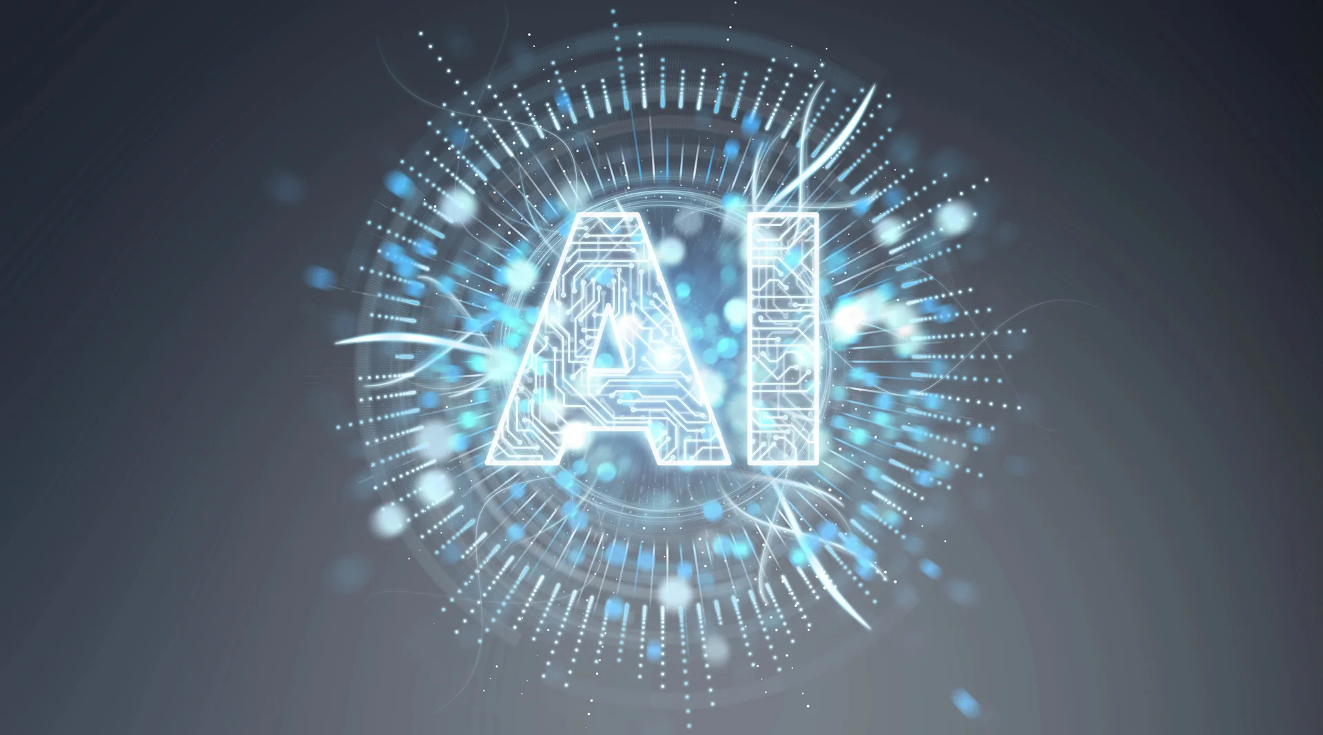 Glowing artificial intelligence network representing AI education