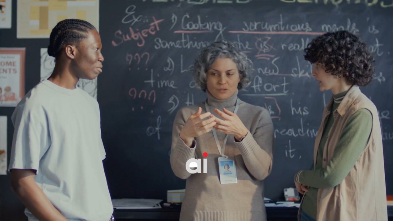 Students learning English together in a Dublin classroom